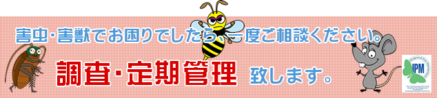 害虫・害獣。調査・管理致します。