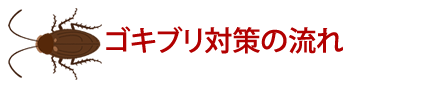 ゴキブリ防除　ゴキブリ対策の流れ