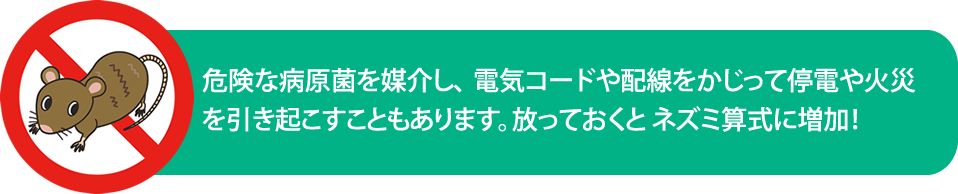 ネズミ駆除　ネズミ対策　ネズミ防除