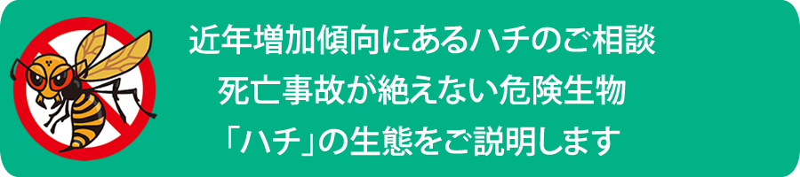 ハチの生態と対策（害虫　ハチ対策）